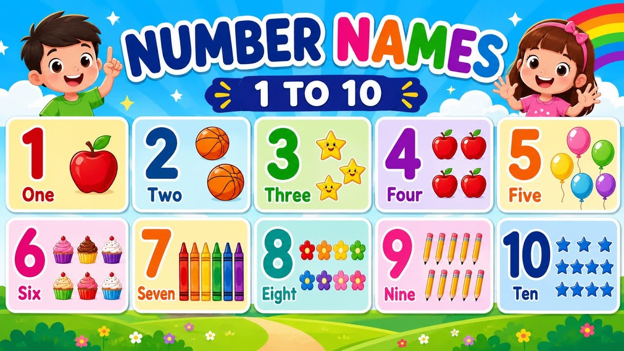 Matttewkids channel#Number names #One-1 two-2 three-3 four-4five-5six ...