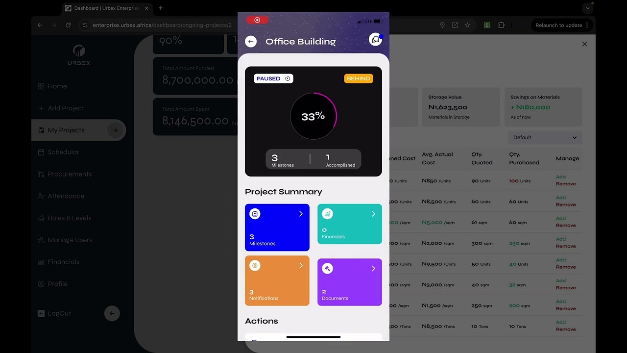 URBEX APP: SITE INVENTORY MANAGEMENT