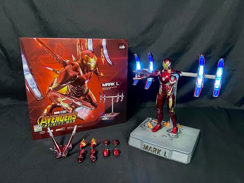 【ZD Toys】發光&場景！最高CP值鋼鐵人！中動玩具 鋼鐵人馬克50場景套裝｜Iron Man Mark L Nano Floating Gun with Platform Set