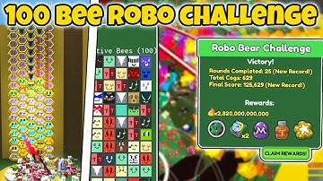 100 Bees VS Robo Challenge literally broke Bee Swarm Simulator..