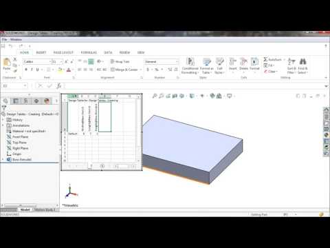 ভিডিও: আমি কিভাবে SolidWorks এ একটি ডিজাইন টেবিল খুলব?