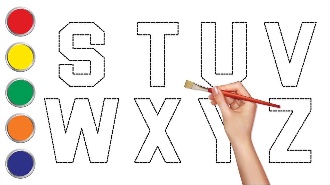 Let's Learn to Draw and Paint STUVWXYZ for Kids // Easy Step by Step ...