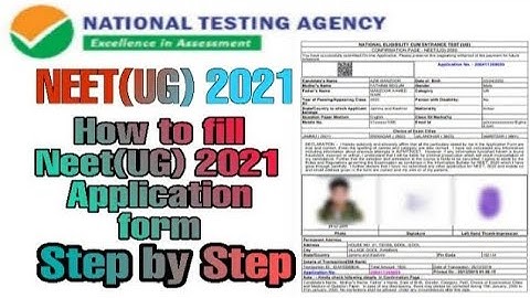 NEET(UG)2021 Application from fill up STEP by STEP || How to fill NEET application form|Step by step