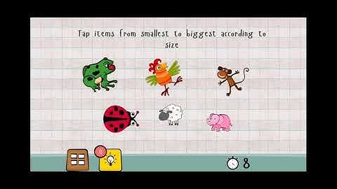 Logic Master 1 - Mind Twist Level 242 Solution | Tap items from smallest to biggest according