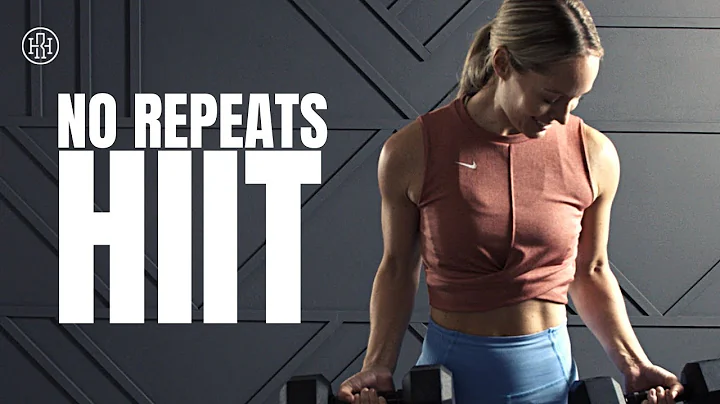30 MIN No Repeats HIIT Workout With Weights / Tota...