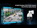 Compatible hikvision 4k 8mp 18x optical zoom outdoor ptz camera