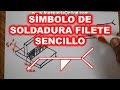 Símbolos de Soldadura - Filete Sencillo