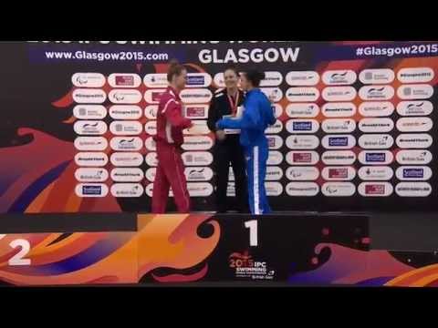 Women's 100m Butterfly S10 | Victory Ceremony | 2015 IPC Swimming World Championships Glasgow