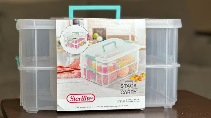 Sterilite Stack and Carry 2 Layer Handle Box Stackable Storage