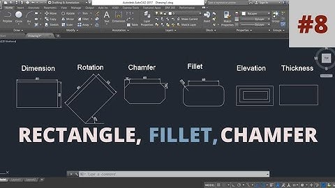 #8 | RECTANGLE | CHAMFER | FILLET | AutoCAD FULL Tutorial [ALFA DESIGN]