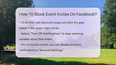 How To Block Event Invites On Facebook? - Everyday-Networking