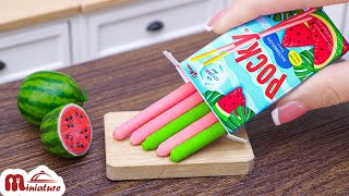 Homemade Sweet Miniature Watermelon Pocky Sticks | ASMR Cooking Mini Food