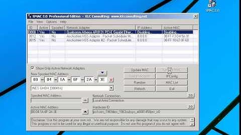 Change Mac Addres On Windows Using Smac