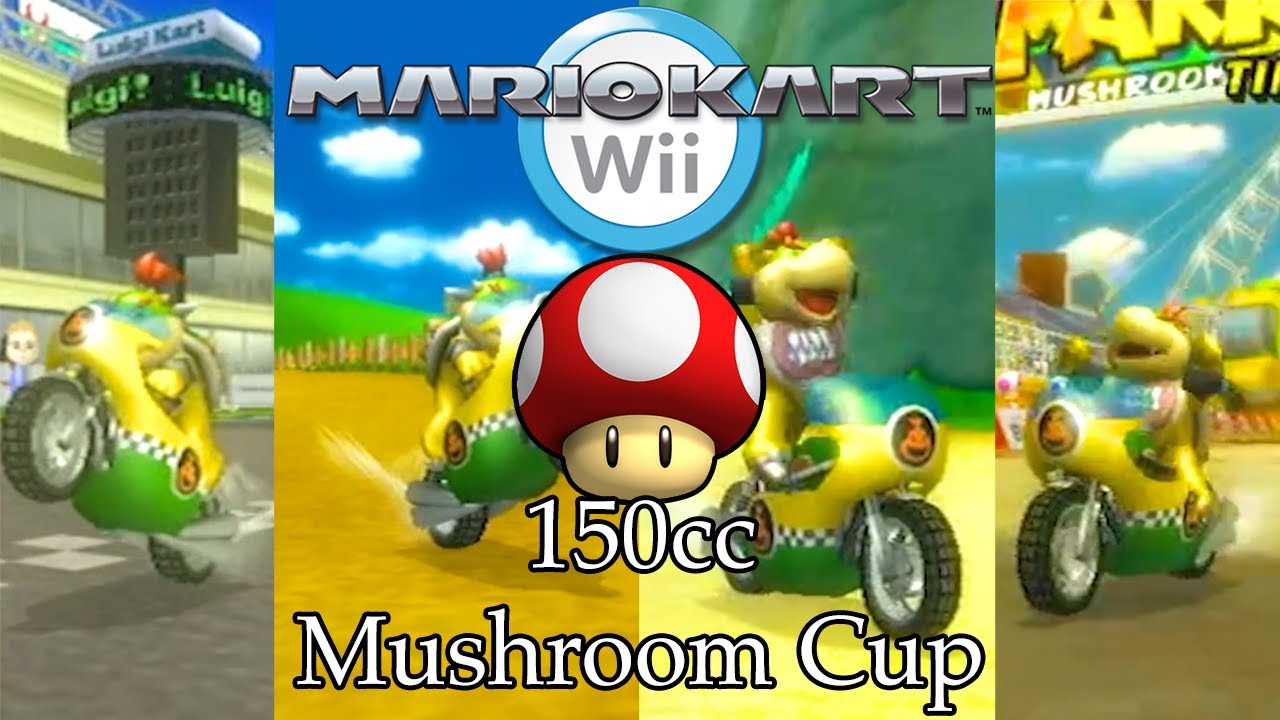 Mario Kart Wii | 150cc Mushroom Cup Grand Prix [Bowser Jr. Gameplay]