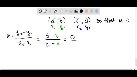 For a line passing through two distinct points (a, b) and (c, d). Describe any relationships that m…