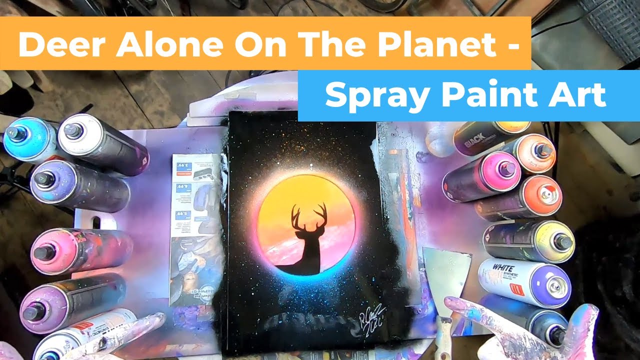 Spray Paint Art Deer Alone On The YouTube