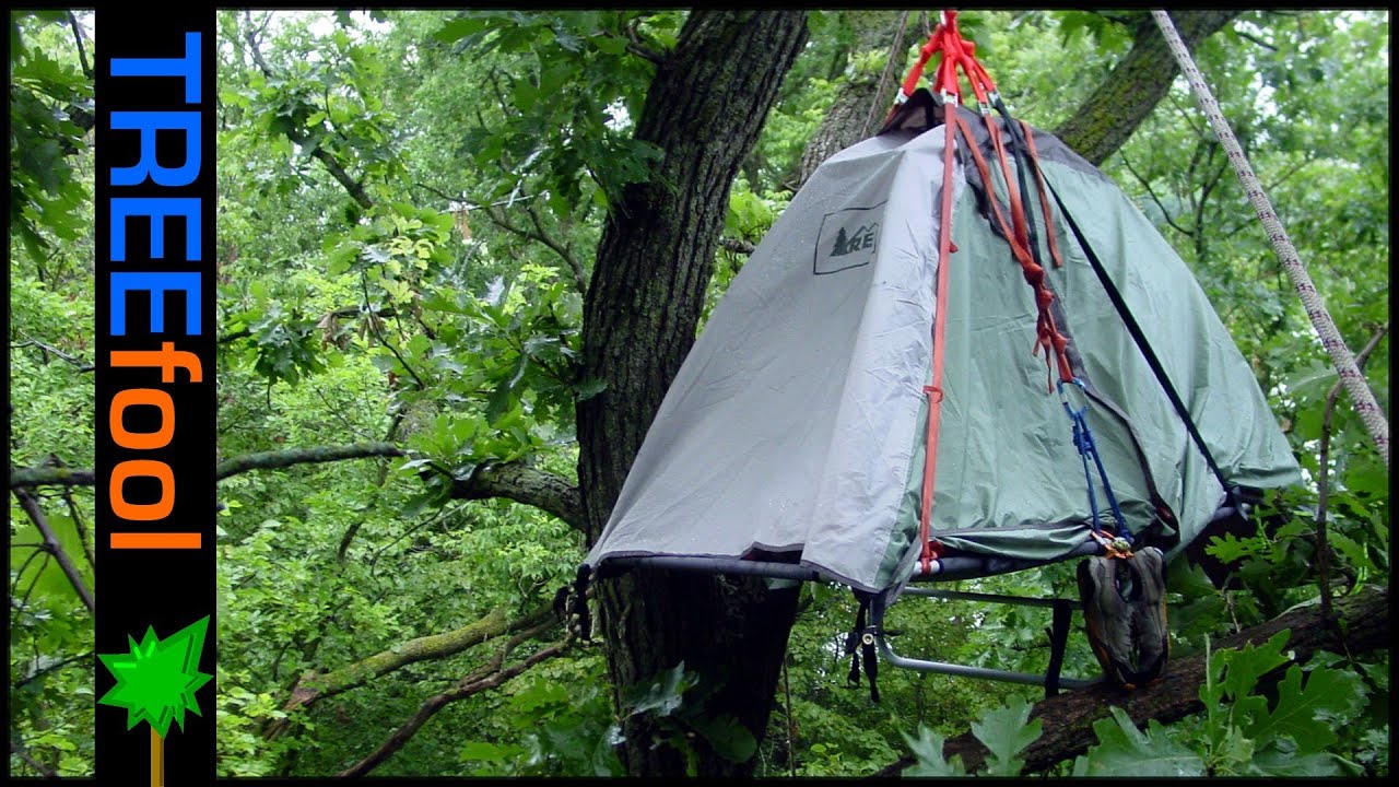 Tree Camping on a Suspended Tent YouTube