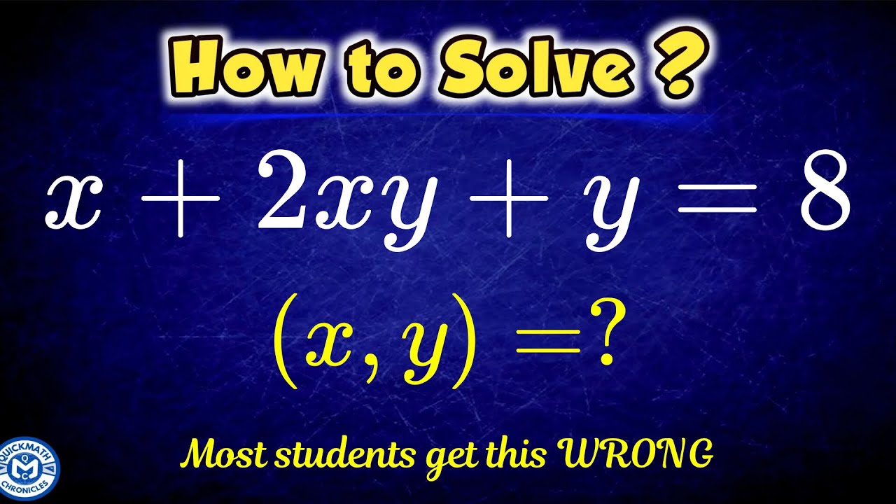 A very Nice Olympiad Algebra Problem | Can you Solve this ? | Math ...