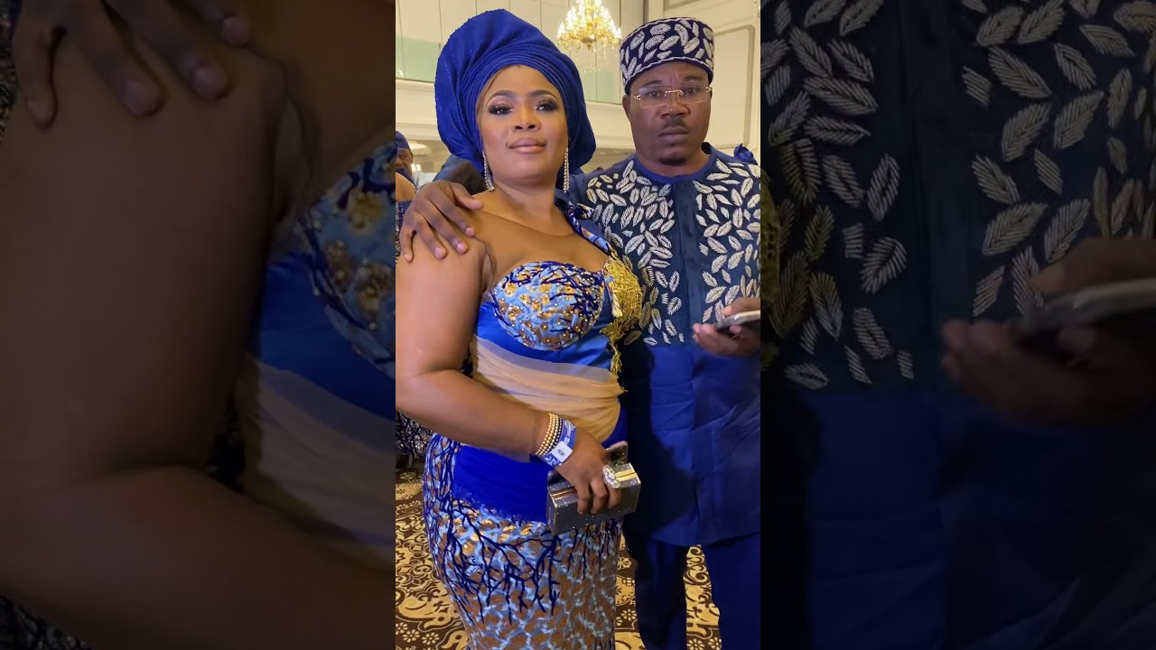 Laide Bakare and Murphy Afolabi’s to match outfit at Iyabo Ojo’s final party for her late mom