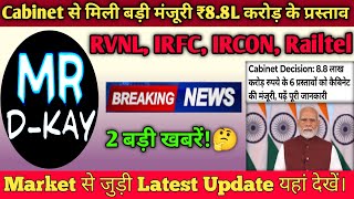 Railway Stocks | IRFC Share Latest News, Ircon share latest news, RVNL Share Latest News, #Railtel 