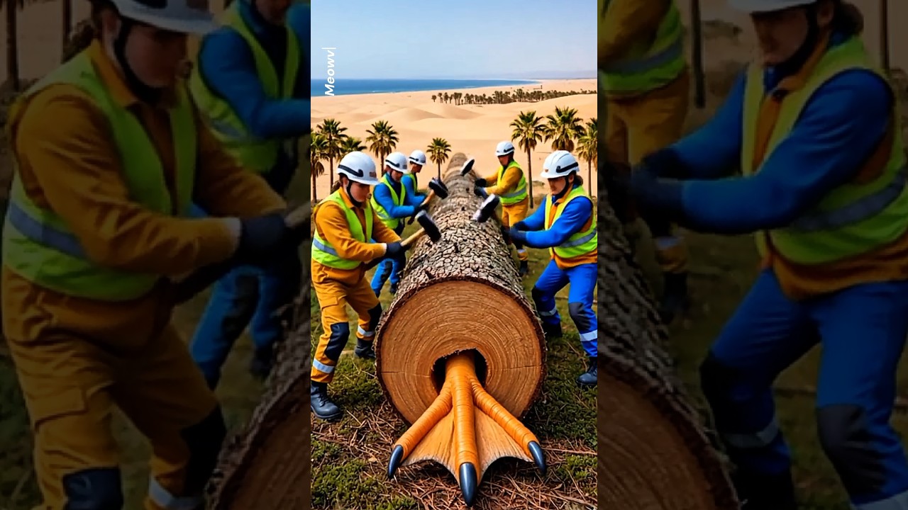 rescue⛑️Duck🦆from giant log🌳#funny #animals #shorts #freerishta