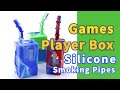 Games player box square shape smoking pipes  tobacco silicone water bongs sharebongs product review
