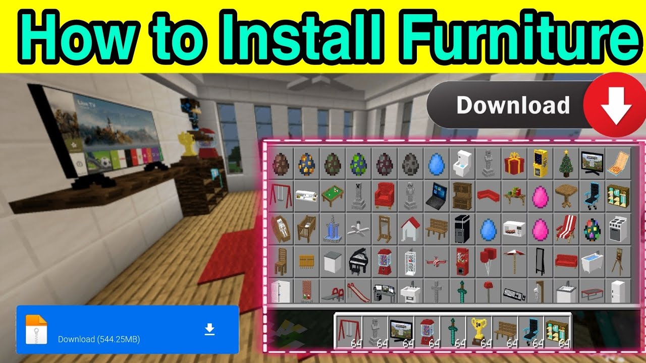 How to install furniture in Minecraft how to get furniture in