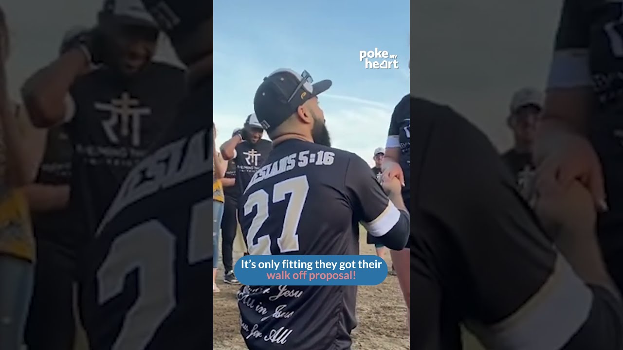 Man Proposes Girlfriend In Sports Field As Onlookers Cheer For Them