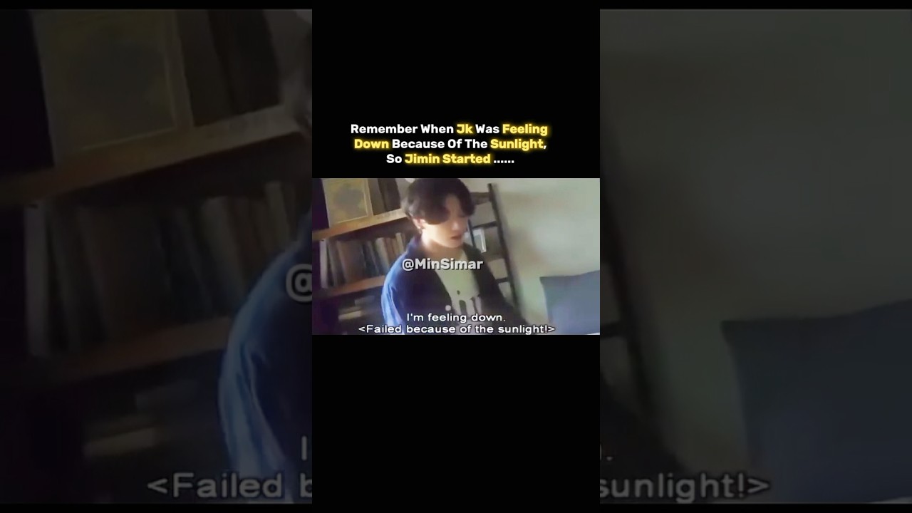 Remember when JK was feeling down because of the sunlight, so Jimin started🧐🤔