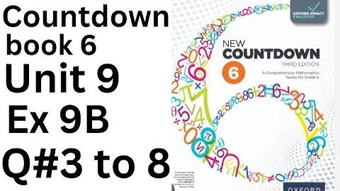 Oxford Countdown Book 6 - Ex 9B  Q#3 to 8 Step by Step  Solution @ytacademy198