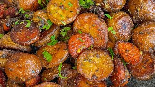 Garlic Herb Roasted Potatoes And Carrots
