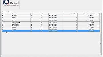 IQ POS   Utilities   Setup   Module Parameters   Debtors     1 6   Transaction Types   Delete