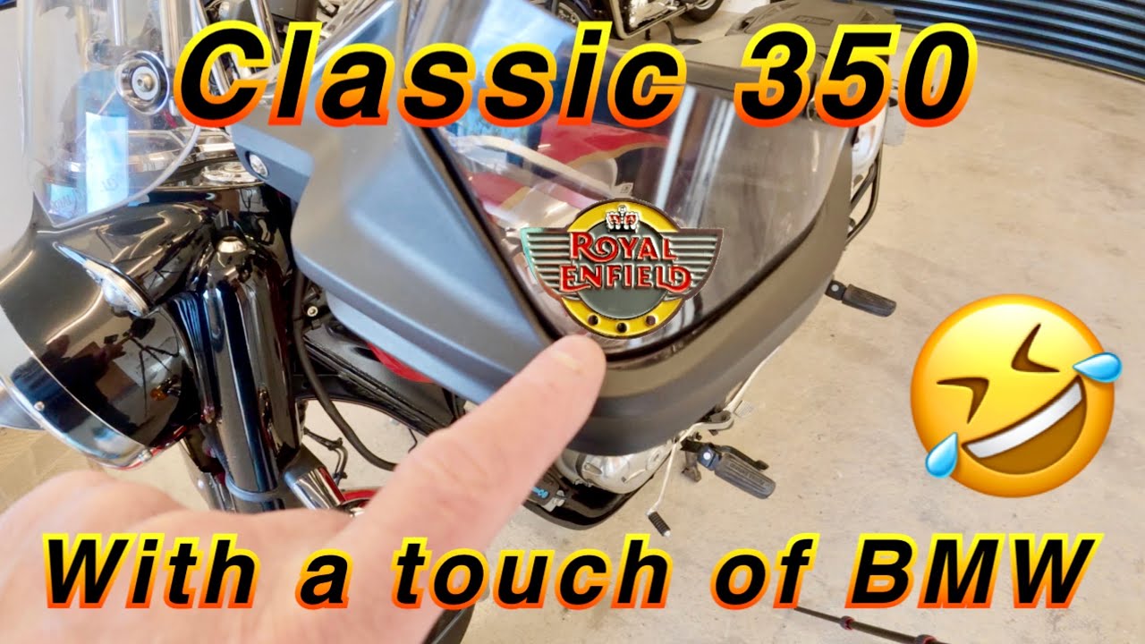 Royal Enfield Classic 350 — добавление защитных щитков BMW Hand Guard