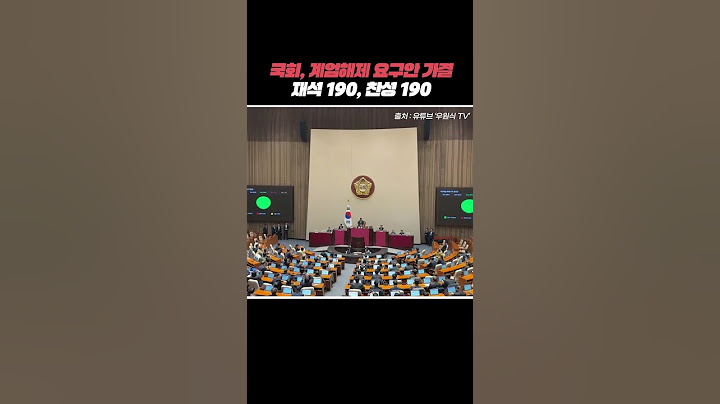 비상계엄 해제요구 결의안, 국회 본회의 가결 #비상계엄령 #계엄령 #해제가결