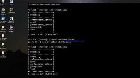 Create and Drop Database from MySQL using Command Prompt
