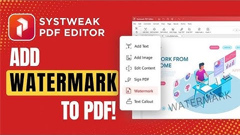 How to Add Watermark to PDF? | Systweak PDF Editor Tutorial #3 #pdfwatermark  #pdftutorial