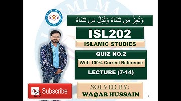 ISL202 quiz no 2 solution by taleemi markaz part 1
