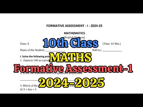 10th 💯FA-1 MATHS