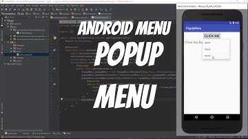 Android Menu Tutorial 37 - PopupMenu
