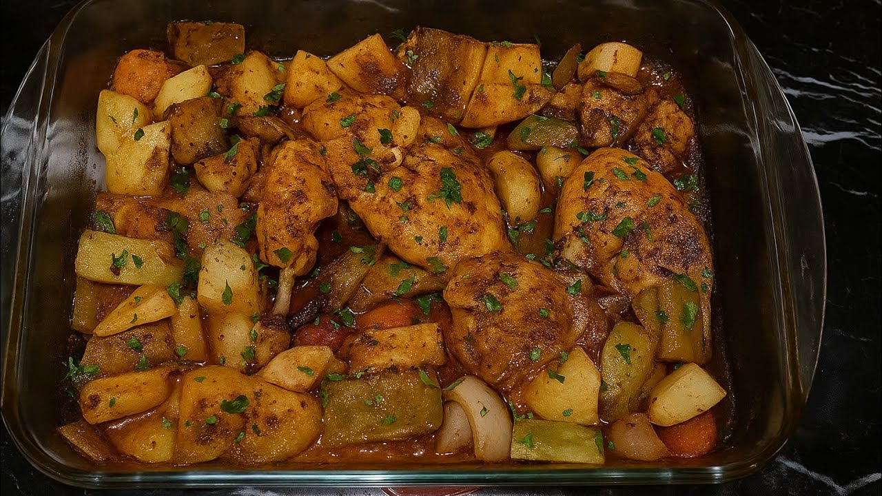 أفخاذ الدجاج مع الخضر بطريقة سهلة وبسيطة 👌