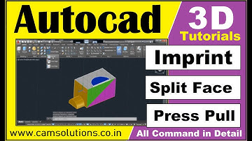Autocad 3D Tutorials | Autocad Imprint Command| Imprint in Autocad 3D