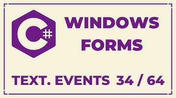 C# Windows Forms Dersleri | Textbox Events | Ders 34