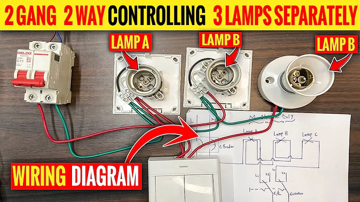 How To Control 3 Bulbs With 2 Separate Switches || 2gang Switch Wiring Connection @Mr.Electricdiy