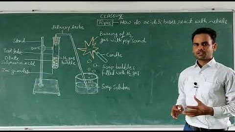 How do acids and bases react with metals.(Hindi)