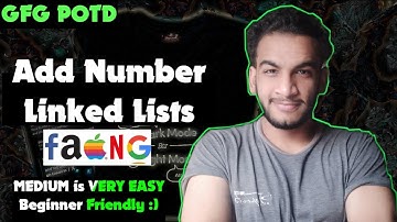 Add Number Linked Lists | gfg potd | 22-01-25 | GFG Problem of the day