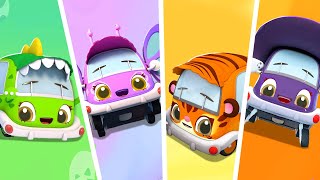 Download Mp3 Four Little Cars Change Colors Car Cartoon Monster Truck Kids Song Car Cartoon BabyBus