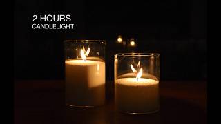 2 Hour Candlelight Ambience for Sleep – Soft Flickering Candles in a Dark Room (4K no music)