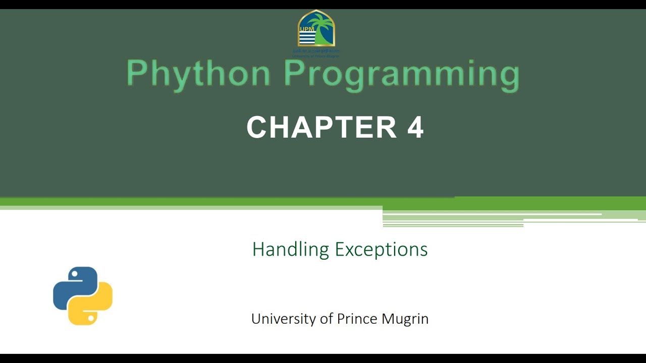OOP With Python - Handling Exceptions - شرح بالعربي - YouTube
