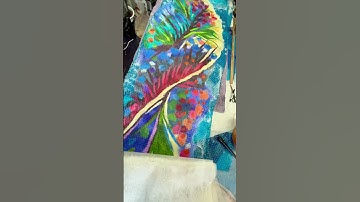 Opening a felted scarf after rolling #felting #woolfelt #textileart