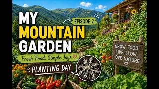 Starting an Organic Mountain Garden | The plants are going into the soil - Episode 2